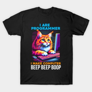 I Are Programmer Computer Cat Beep Boop I Funny IT Classic T-Shirt